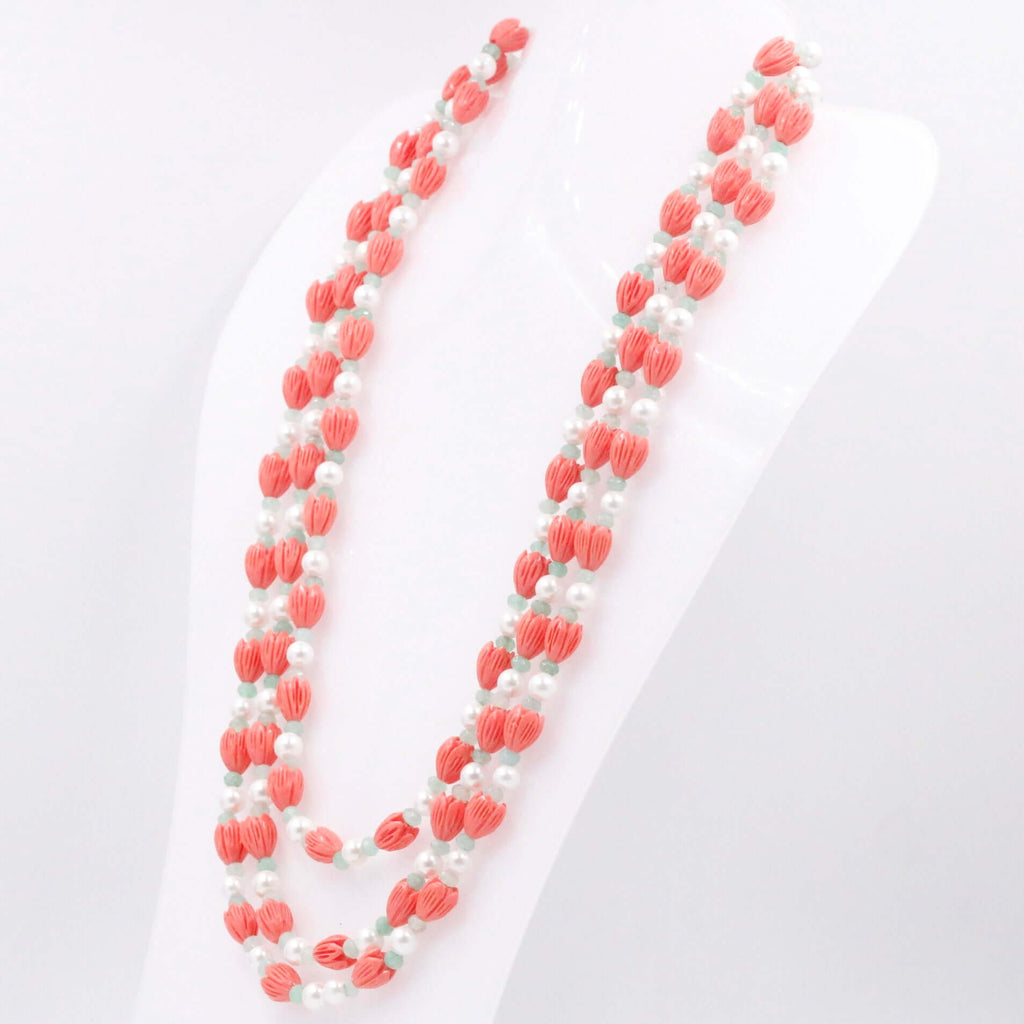 Shell Pearl and Quartz Necklace