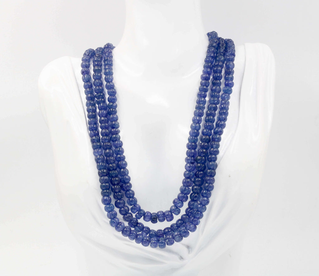 Beaded Tanzanite Gemstone Necklace: Authentic Charm