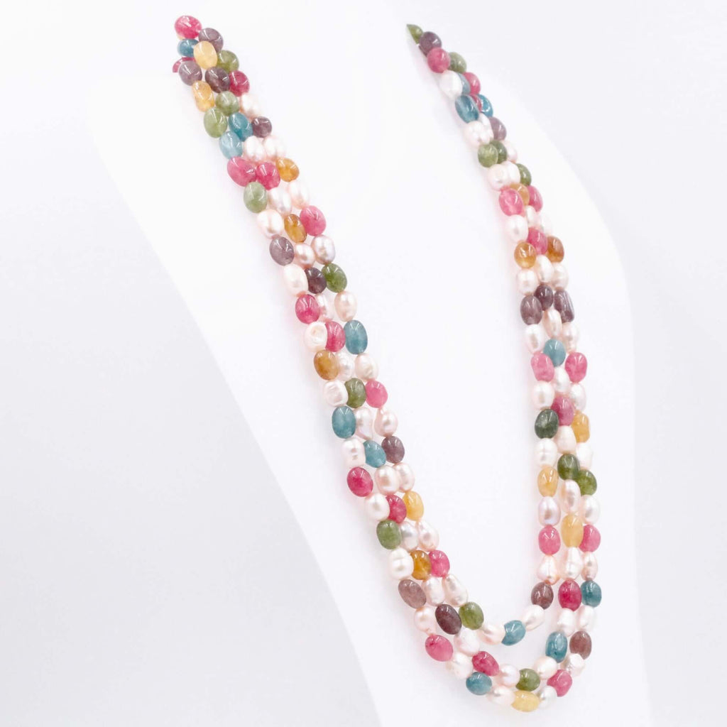 Colorful Gemstone Layered Necklace