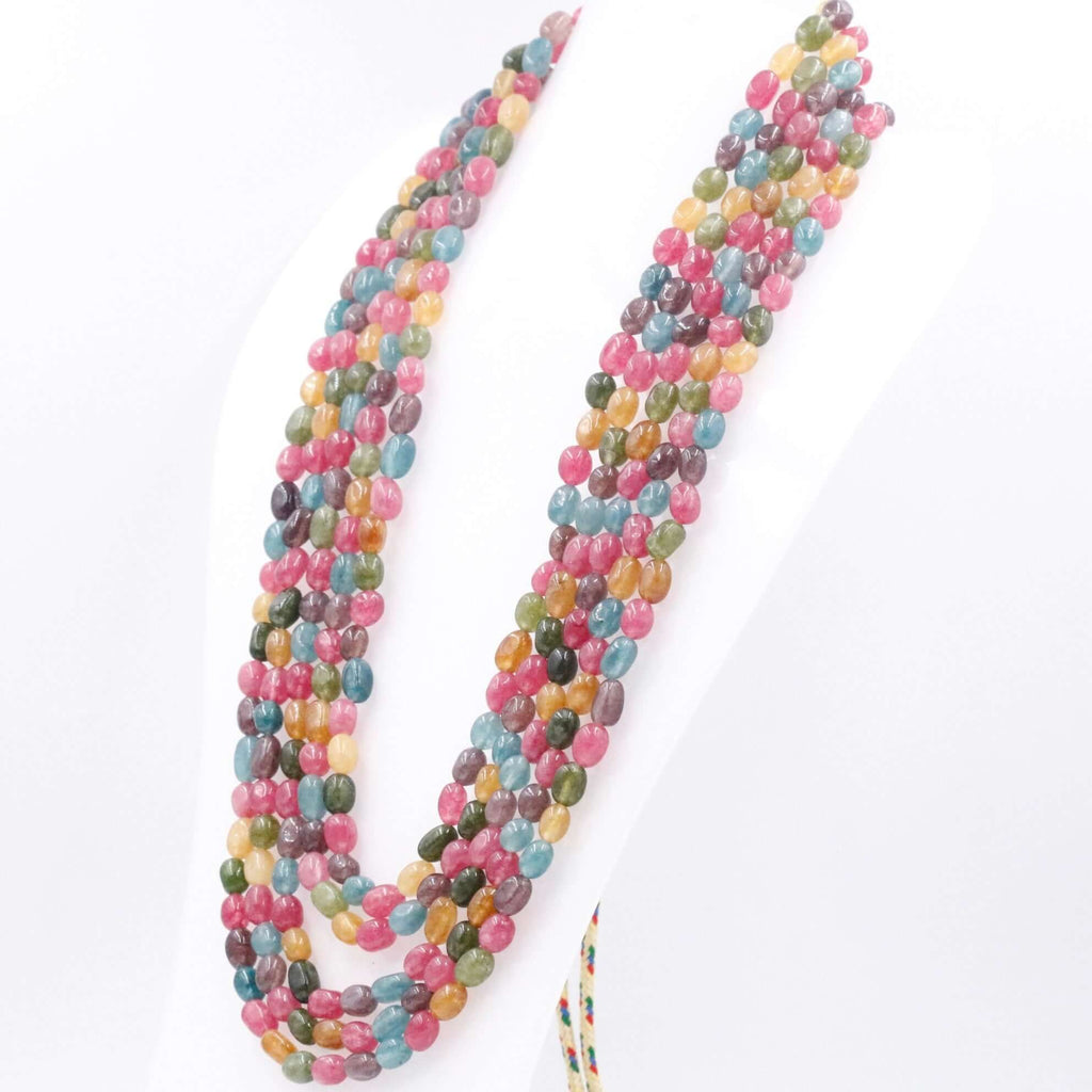 Multi Color Layered Gemstone Necklace