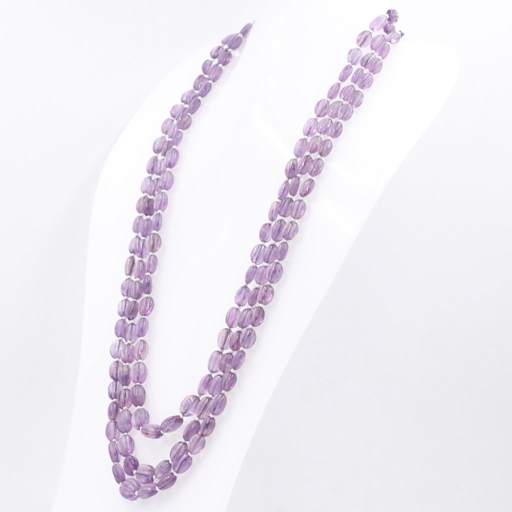 Stylish Long Amethyst Gemstone Necklace