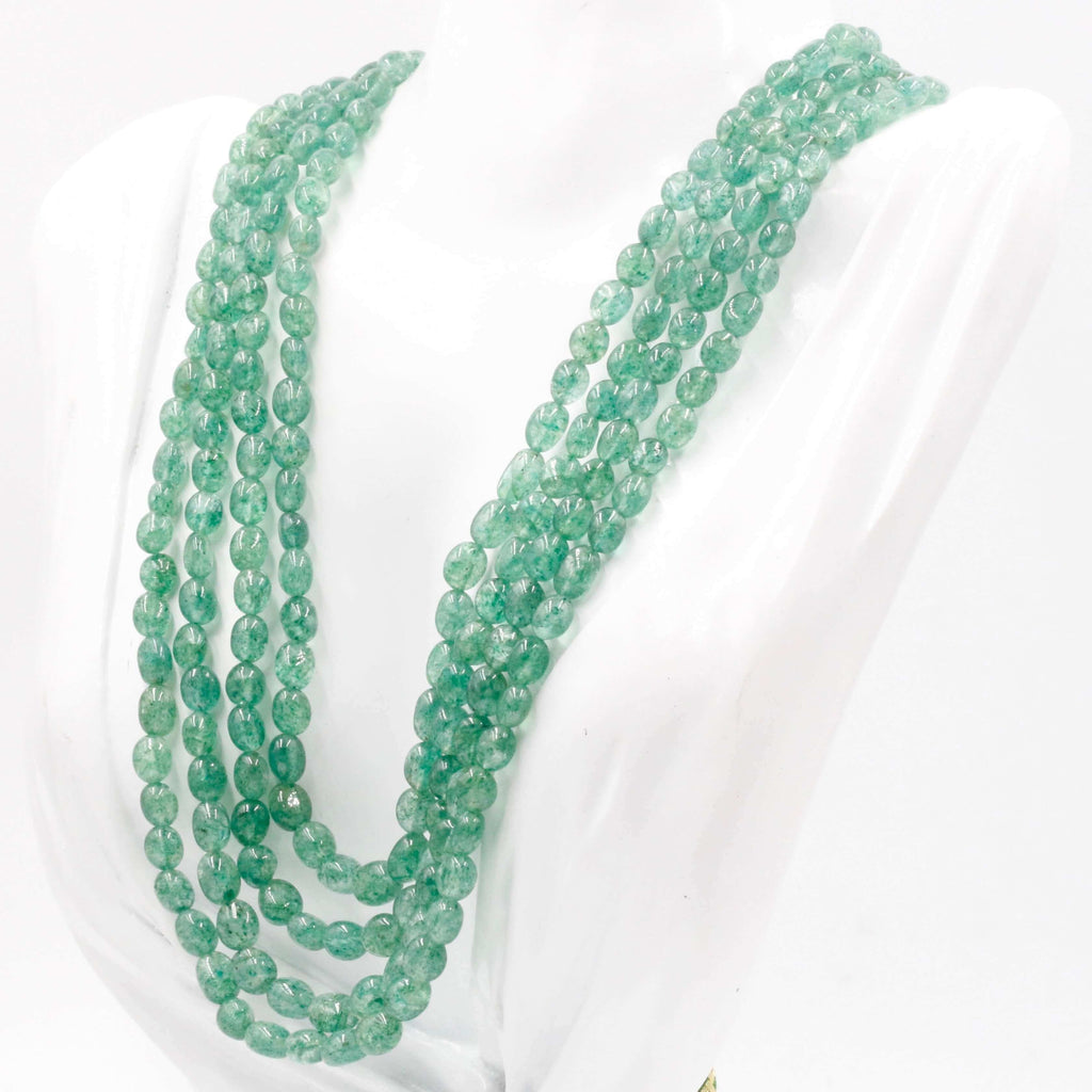 Handmade Green Russian Quartz Necklace - Indian Jewelry