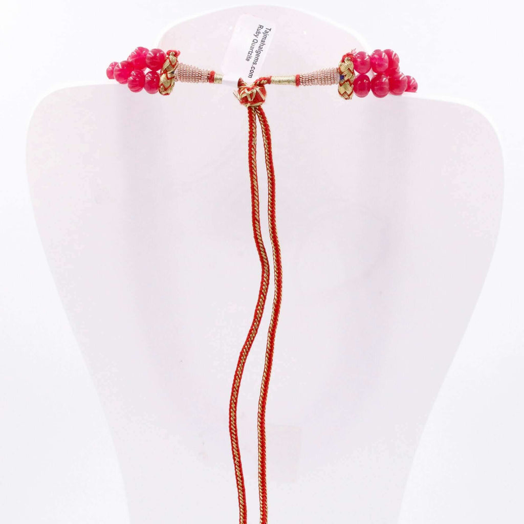 Beaded Ruby Jewelry Ensemble