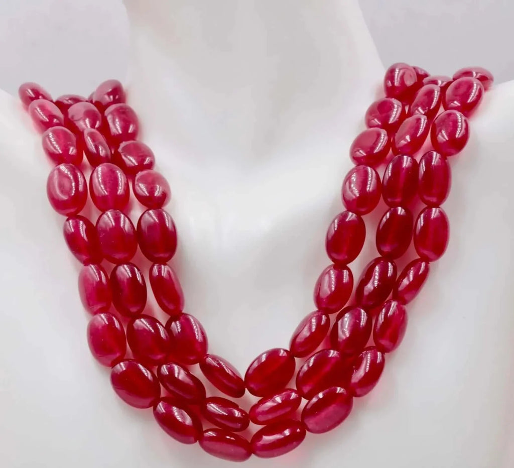 Adjustable Red Quartz RD Necklace: Elegant Style