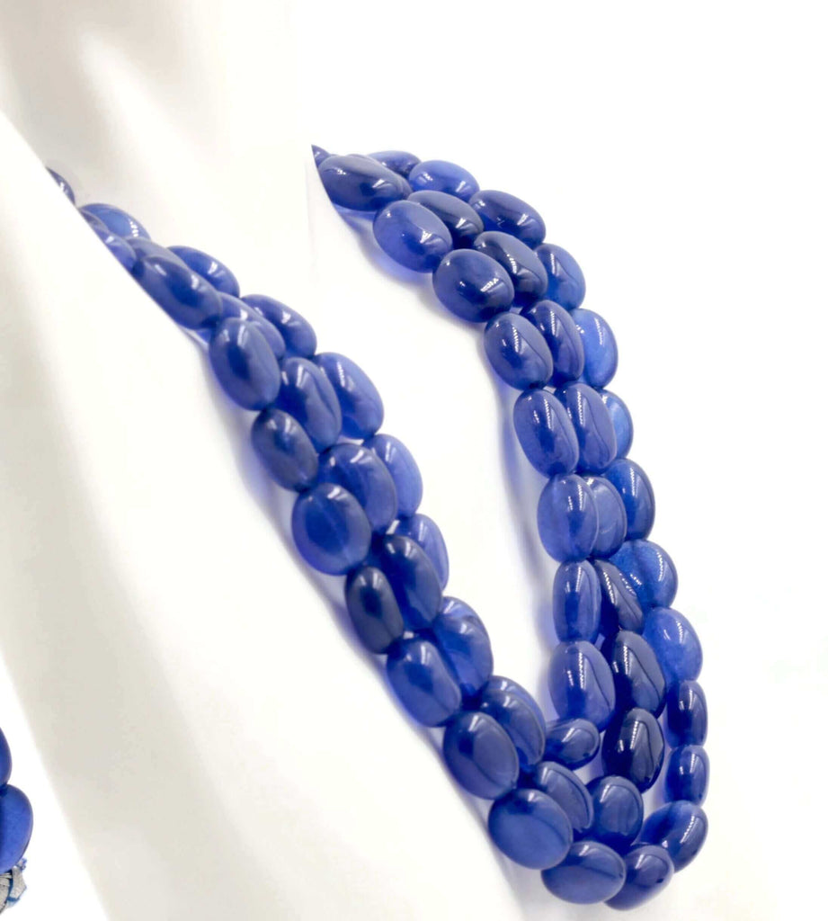 Natural Sapphire Beads Necklace: Authentic Charm