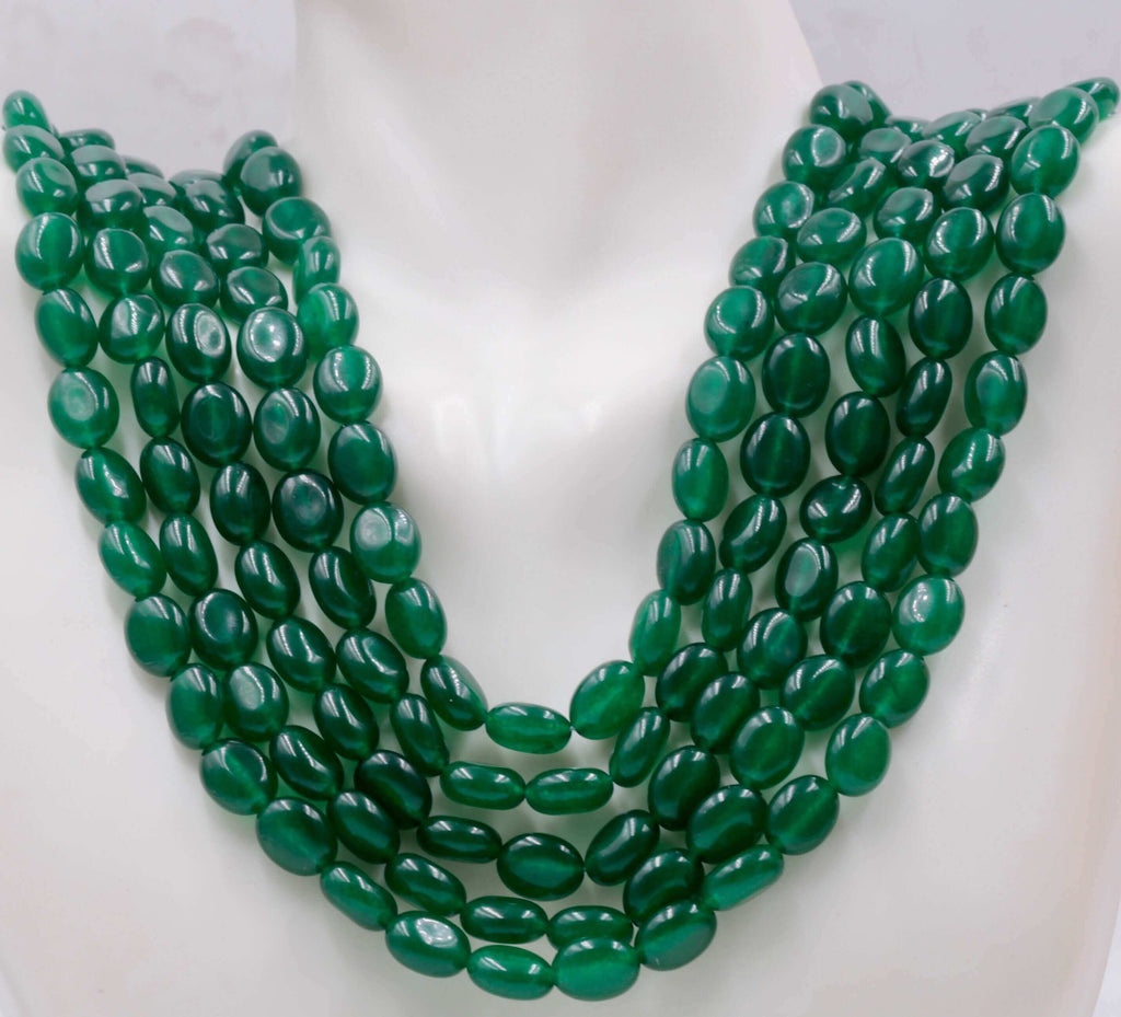 Handcrafted Emerald Beaded Necklace from India