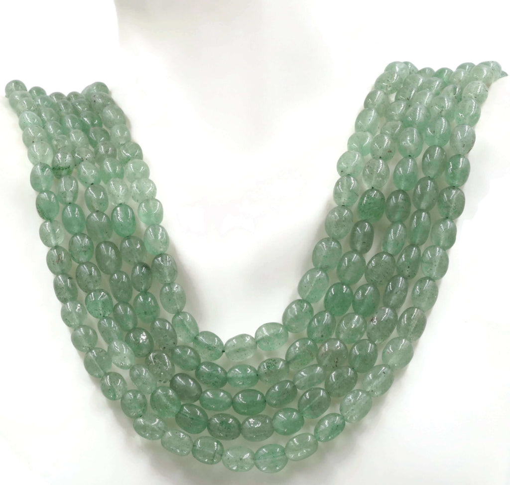 Natural Aventurine Quartz Jewelry: Long & Layered Necklace