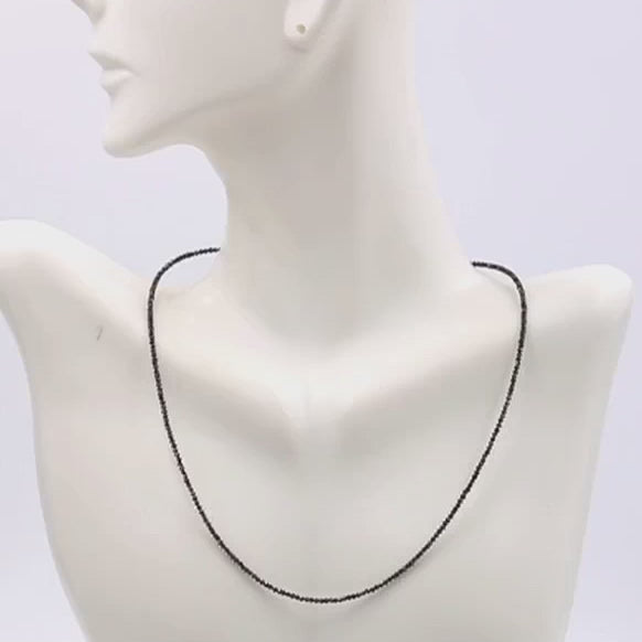 Rondelle Diamond Beads Necklace