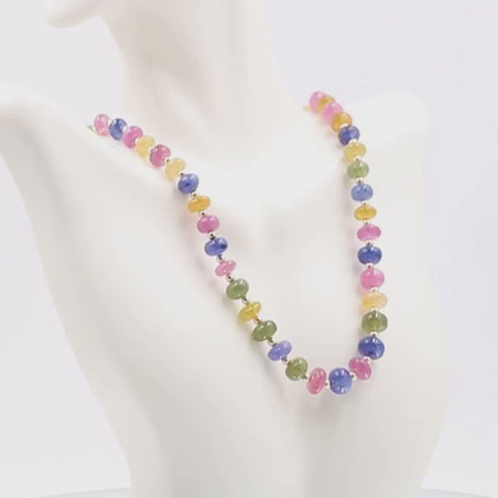 Beaded Sapphire Necklace 