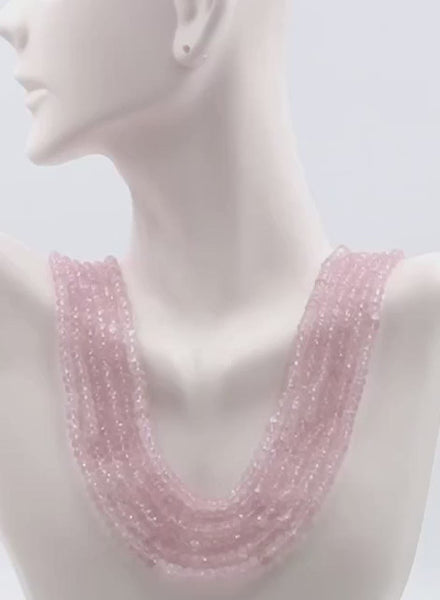 Pink Rondelle Necklace 