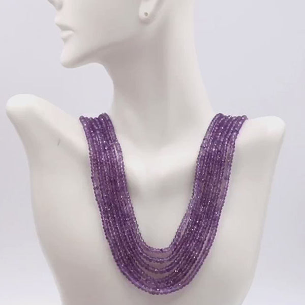  Amethyst Quartz Sarafa Indian Necklace