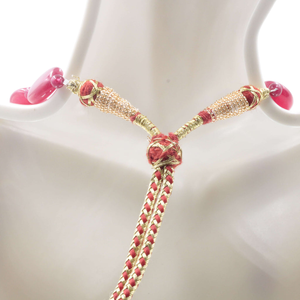 Red Quartz Beaded Necklace: Stylish Gemstone