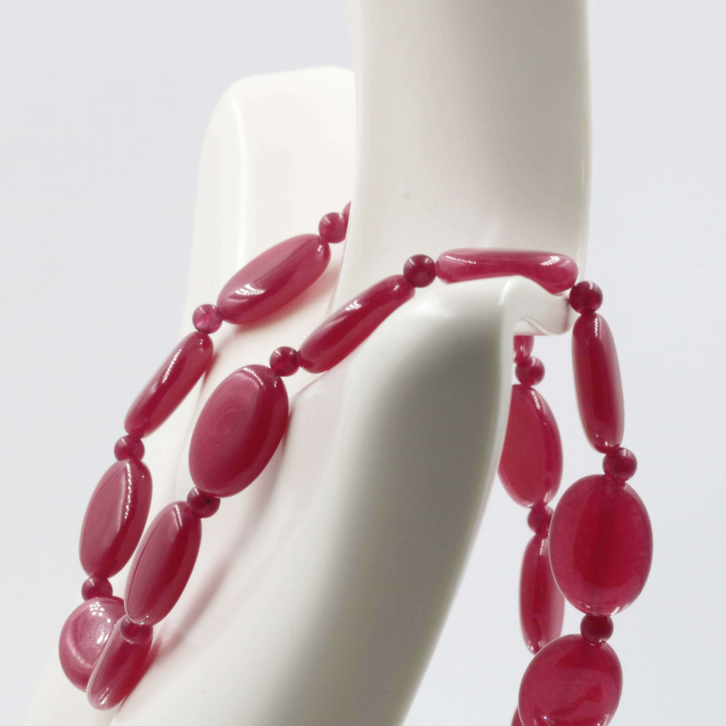 Ruby Red Quartz Necklace: Birthstone Accents