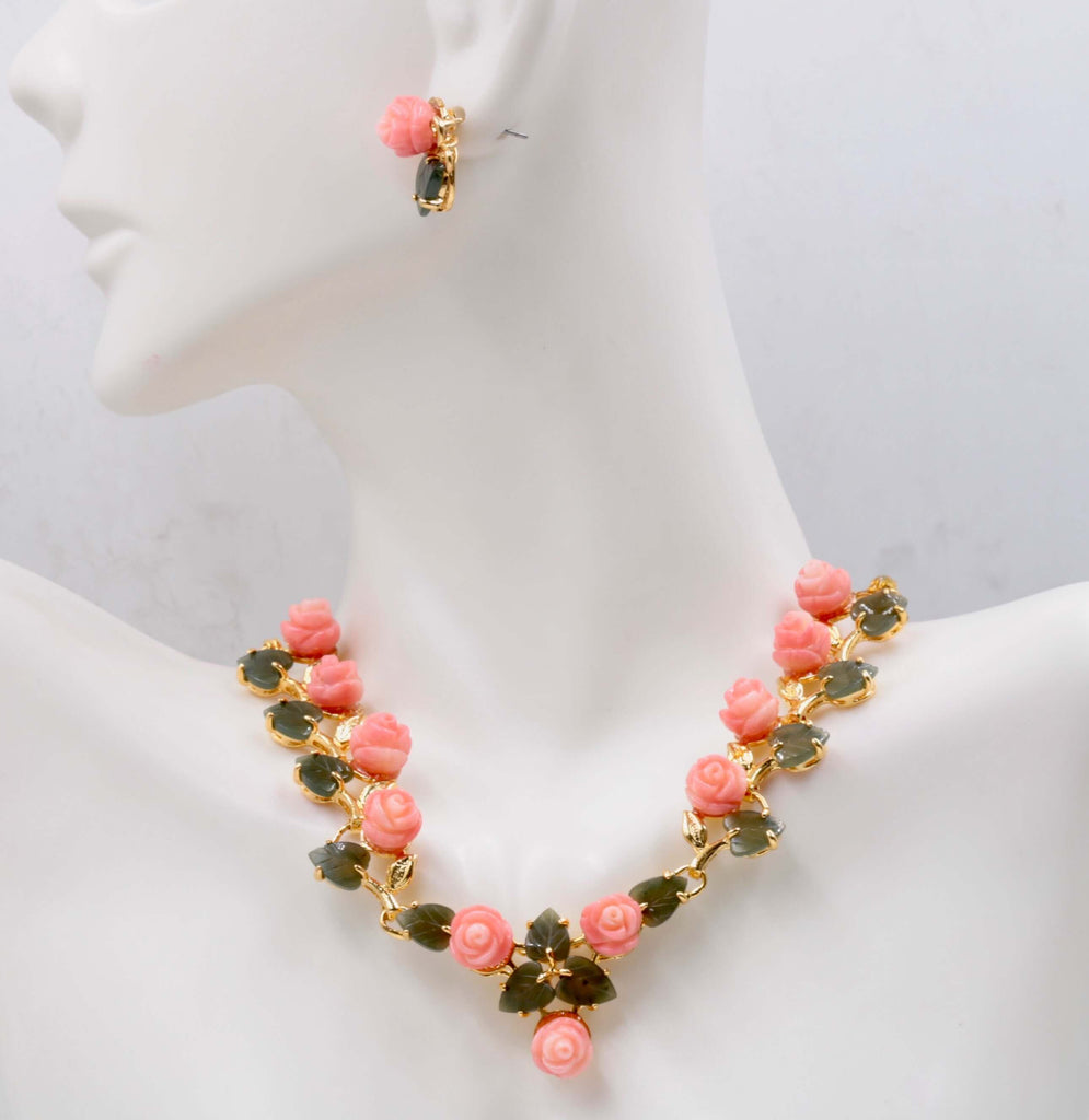 Indian Rose Coral Necklace: Handcrafted Jewelry Appeal