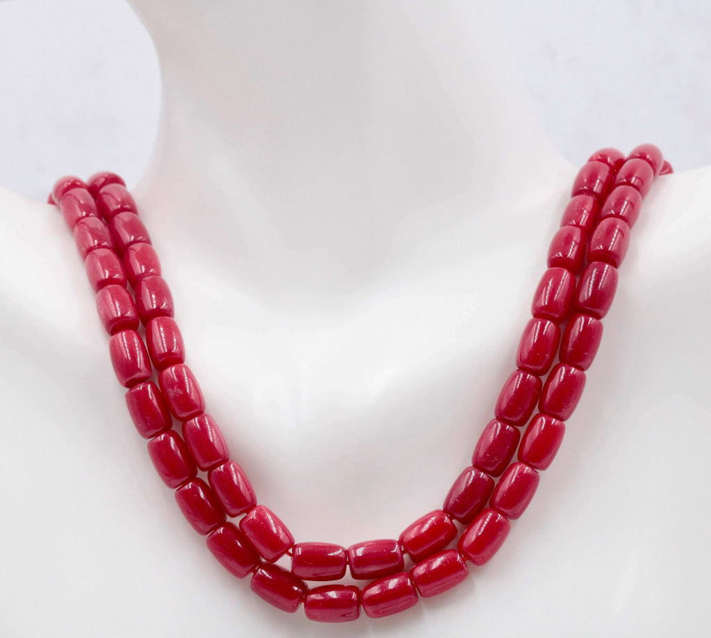 Round Coral Beads - 2.2 mm Italian Red Coral