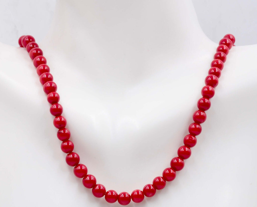 2mm 3mm Small Red Coral Necklace, Tiny Single Strand Dyed Red Coral Beaded  Necklace, Man-made Coral Necklace, Tiny Round Coral Beads -  Canada
