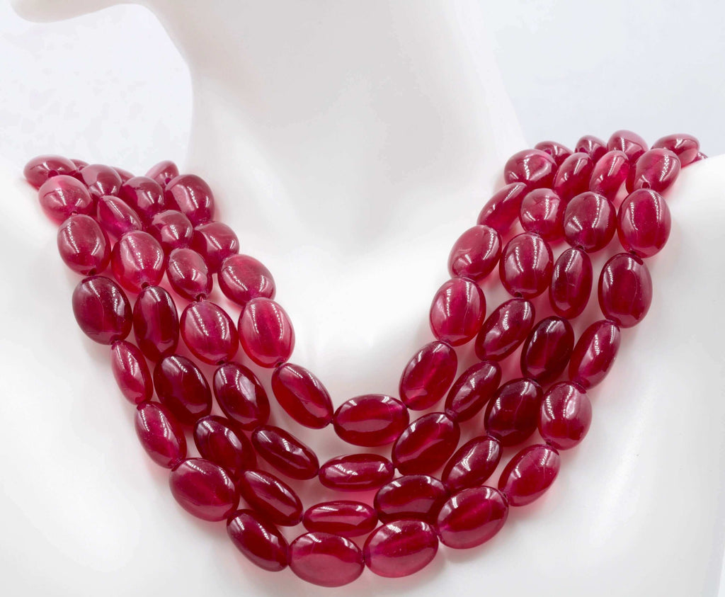 Roundelle Strand Ruby Jewelry: Gemstone Glamour